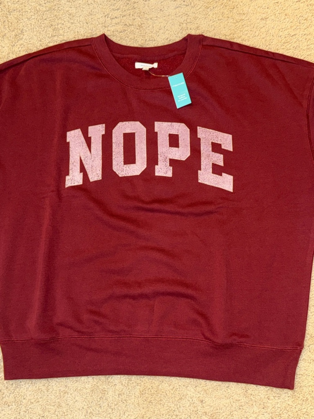 Maurices Wine Red Crewneck Sweatshirt - Picture 2 of 13